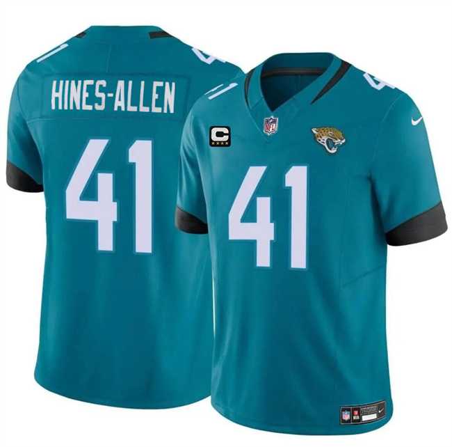 Men & Women & Youth Jacksonville Jaguars #41 Josh Hines-Allen Teal With 4-Star C Patch Vapor Untouchable Limited Stitched Jersey,We sell and wholesale Men & Women & Youth Jacksonville Jaguars #41 Josh Hines-Allen Teal With 4-Star C Patch Vapor Untouchable Limited Stitched Jersey on line form chian!